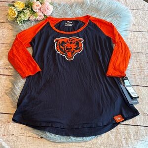 NWT Fanatics Chicago Bears Logo Bears Time to Shine Tee sz M